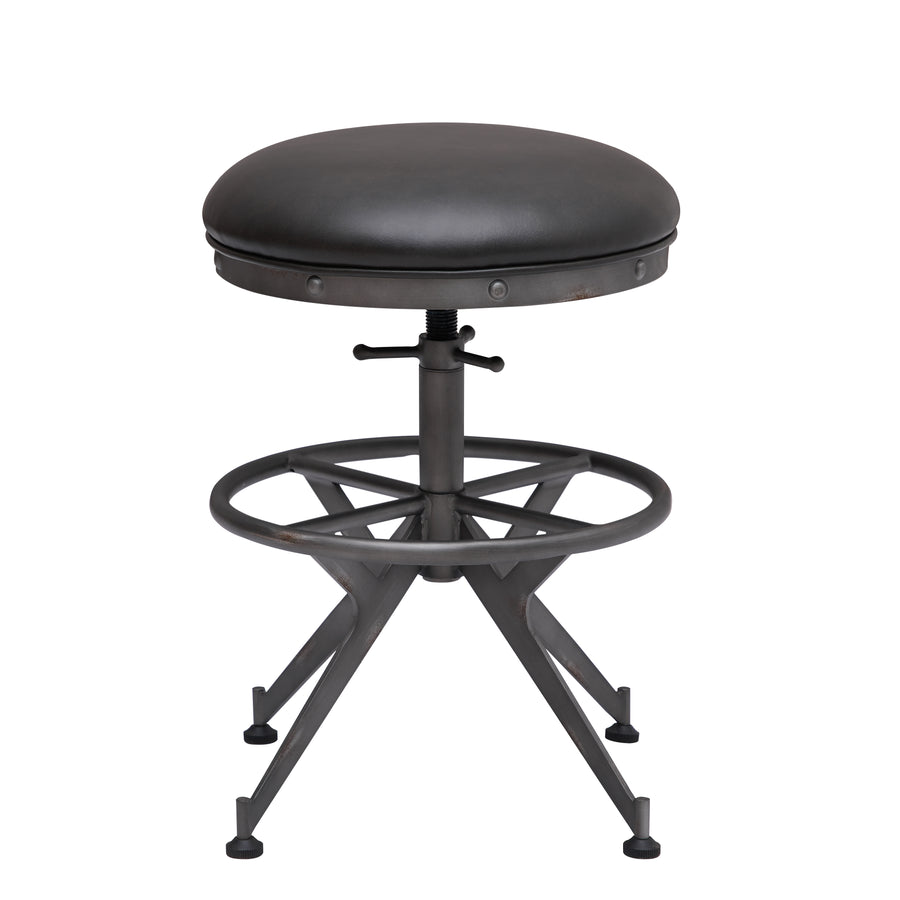 Modus Furniture Ea1217 Medici Desk Stool In Charcoal Brown
