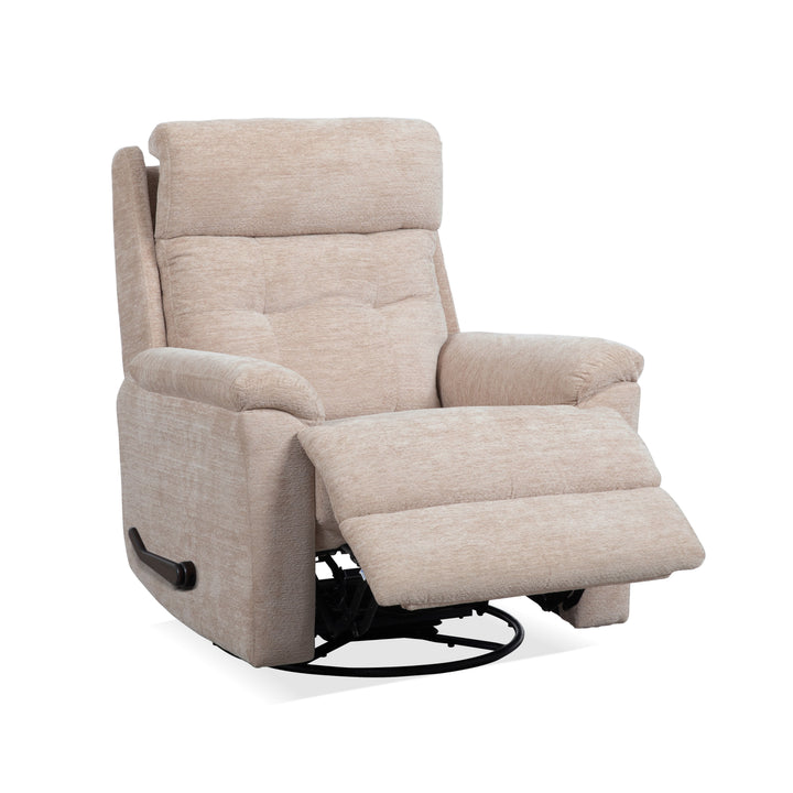 Sophisticated Swivel Gliding Recliner Oat