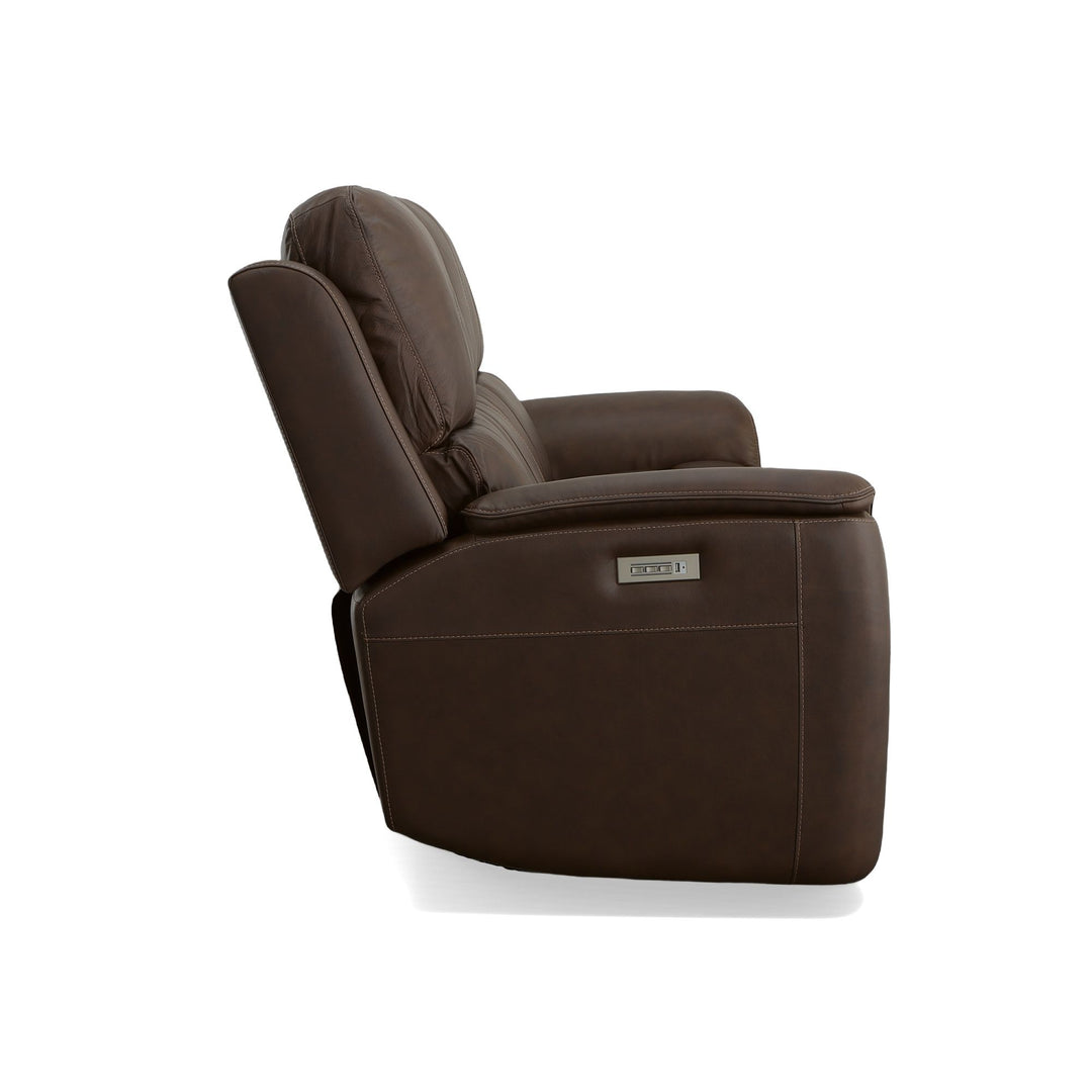 Flexsteel 1041-62PH-94671 Henry  Power Reclining Sofa With Power Headrests & Lumbar  Burnt Umber