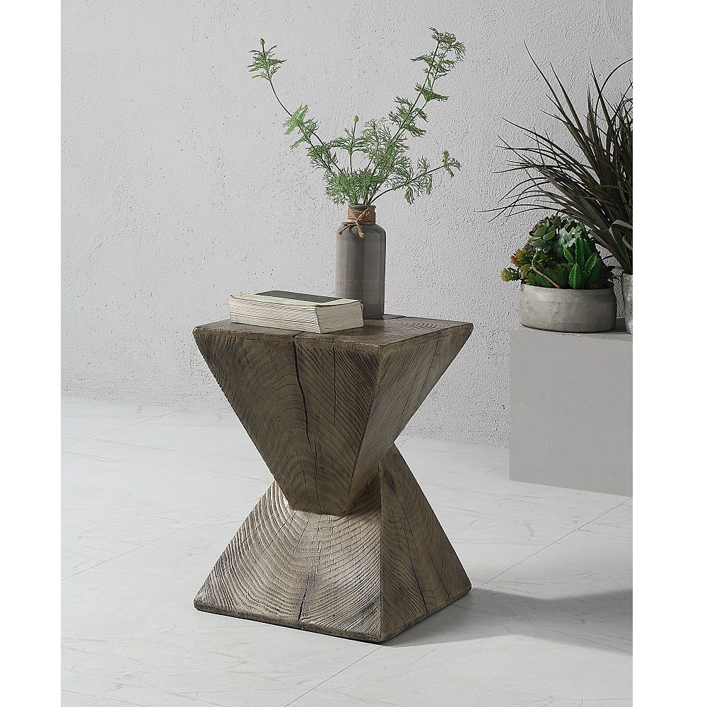 ACME Furniture Zahi Accent Table Weathered Oak