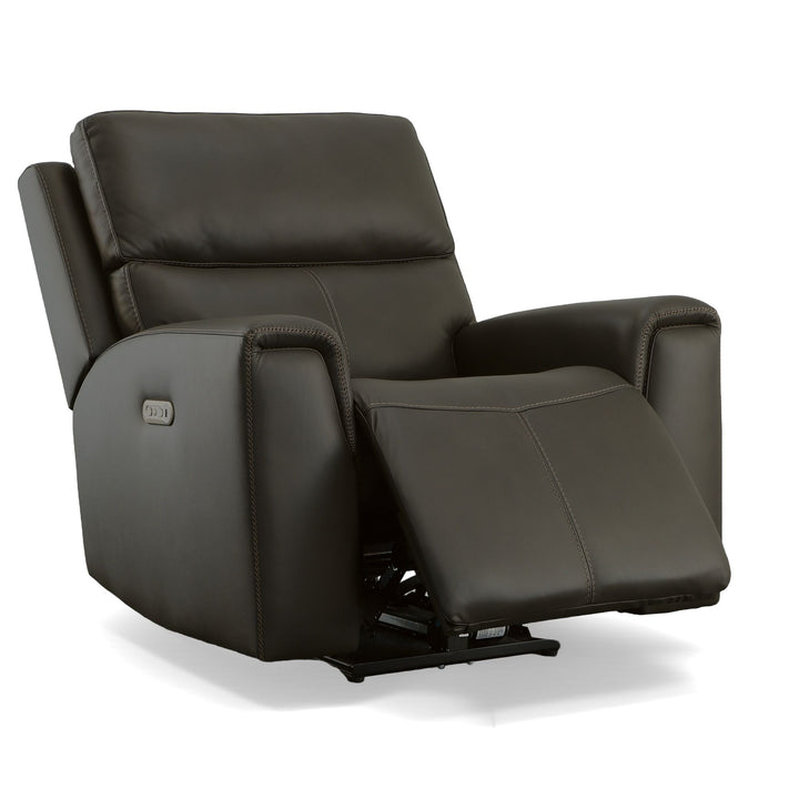 Jarvis Leather Power Recliner with Power Headrest in Mica