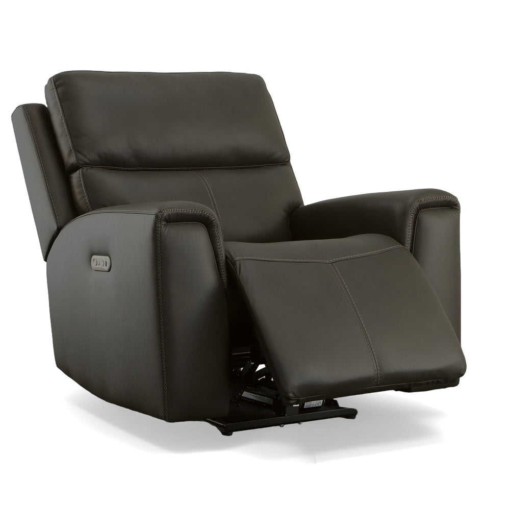 Jarvis Leather Power Recliner with Power Headrest in Mica