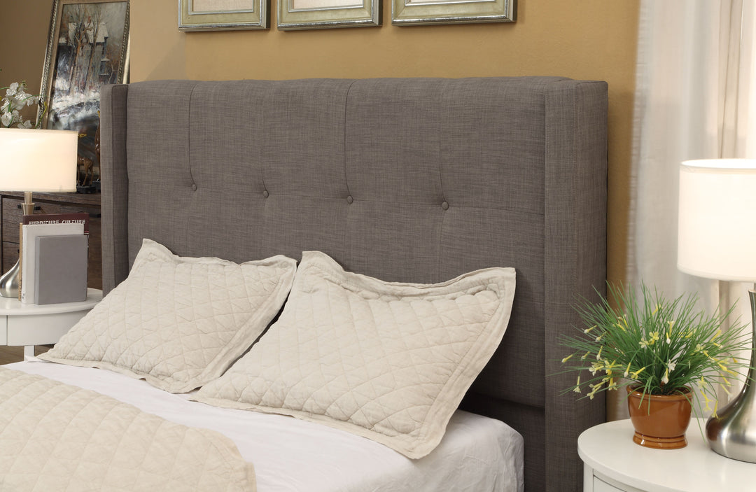 Modus Furniture 3Zh3L4Bh7 Madeleine Wingback Upholstered Headboard In Dolphin Linen