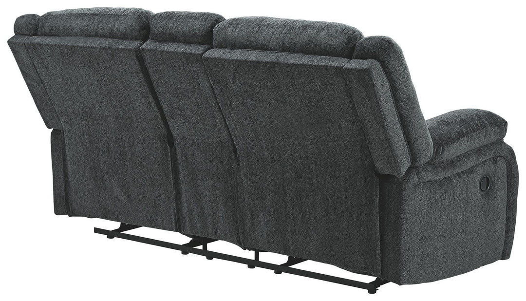 Draycoll - DBL Rec Loveseat w/Console - Dark Gray