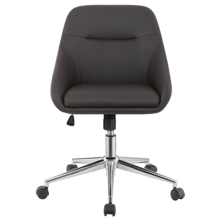 Jackman - Upholstered Adjustable Home Office Desk Chair - Brown