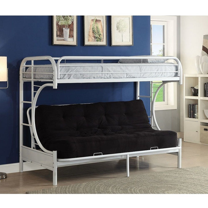 Eclipse - Twin Over Full Futon Bunk Bed - White