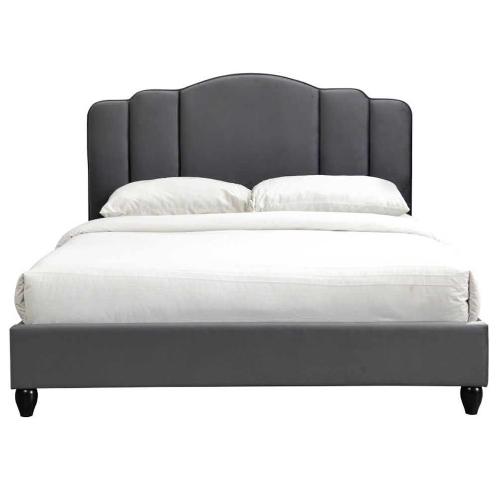 Giada - Eastern King Bed - Charcoal Fabric