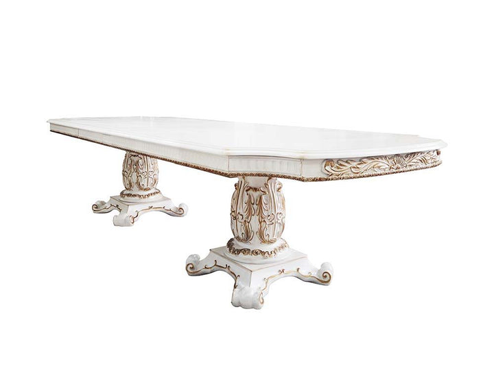 Vendome - 30" Dining Table With Pedestal Base - Antique Pearl