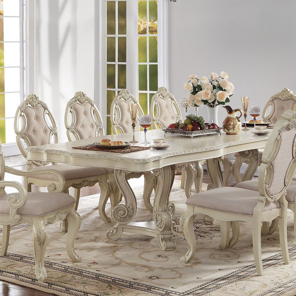 Ragenardus - Dining Table With Leaf - Antique White