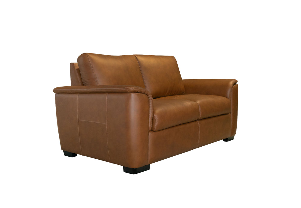 Henry Leather Loveseat in Caramel