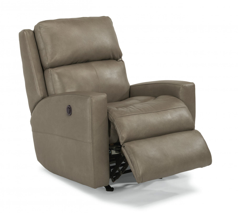 Catalina Leather Power Recliner Light Brown