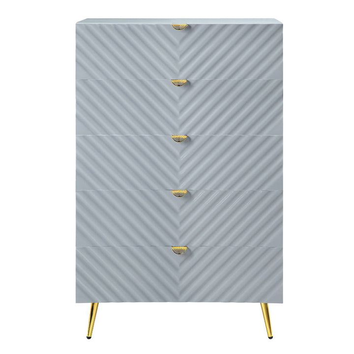 Gaines - Chest - Gray High Gloss