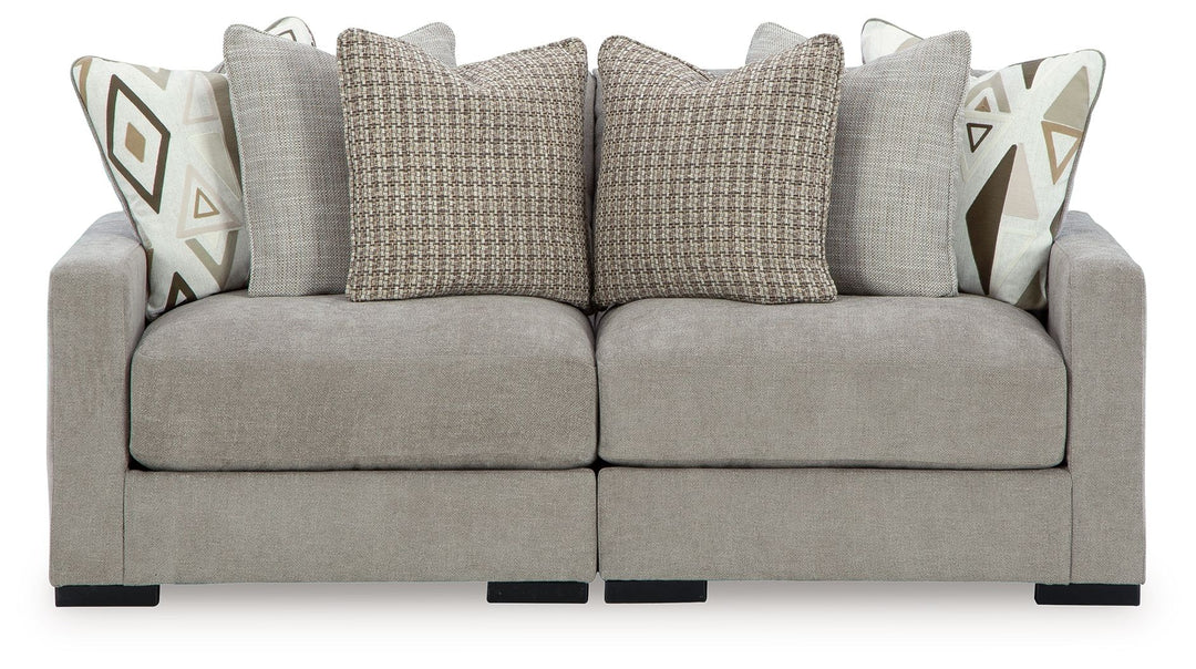 Aslan Court - 2-Piece Loveseat Sectional - Pebble by Ashley Furniture product image