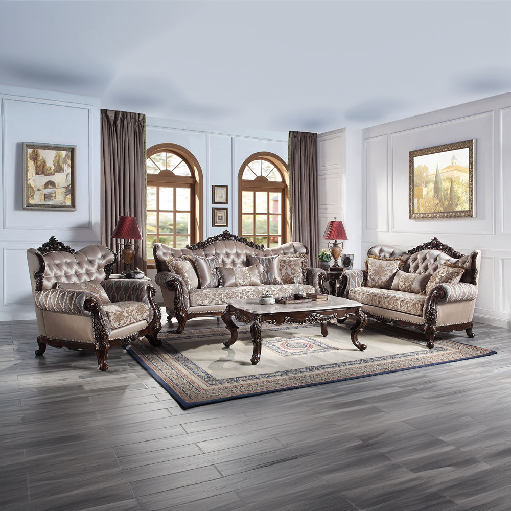 Benbek - Coffee Table - Marble & Antique Oak