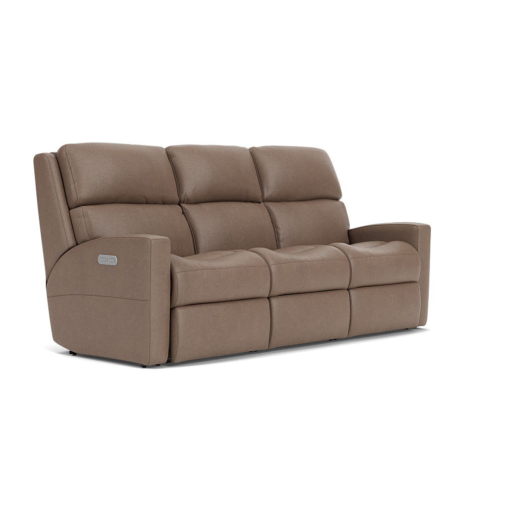 Flexsteel 3900-62M Catalina  Leather Power Reclining Sofa  Light Brown