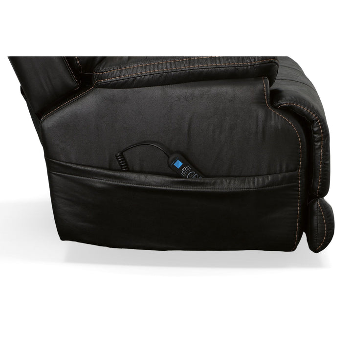 Clive Fabric Power Recliner with Power Headrest &amp; Lumbar in Peppercorn