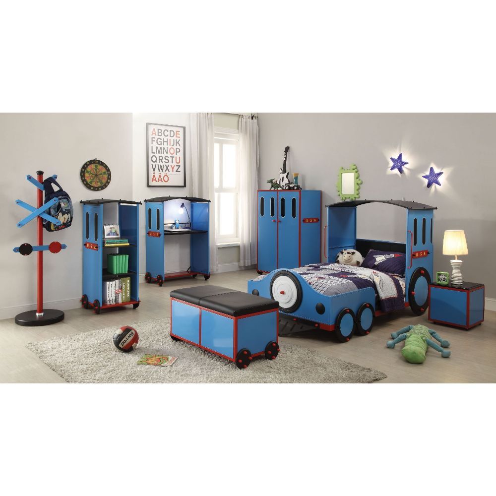 ACME Furniture Tobi Twin Bed Blue, Red & Black