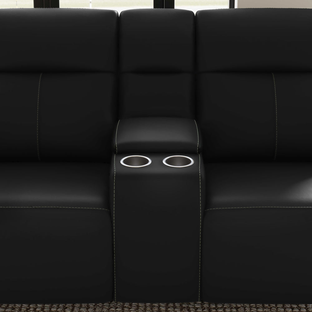 Walter Power Reclining Loveseat With Console & Power Headrests Coal