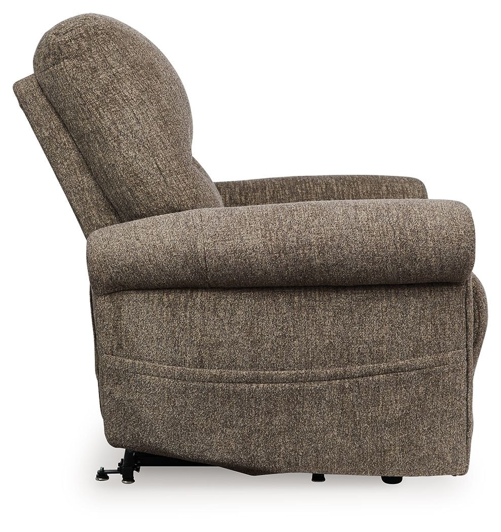 Aureta Power Lift Recliner with Heat and Massage in Next-Gen Nuvella™ Fabric - Charcoal