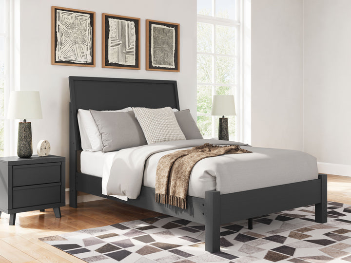 Danziar - Full Panel Bed With Low Footboard - Black by Ashley Furniture product image