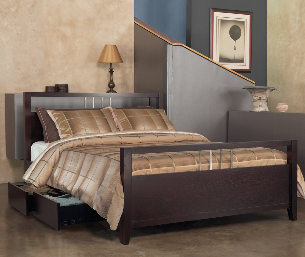 Modus Furniture Nv23S5 Nevis Platform Storage Bed In Espresso