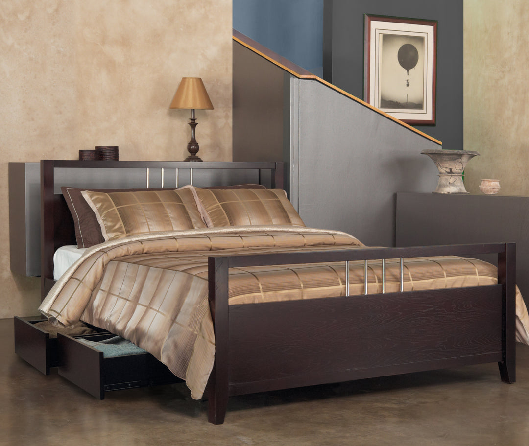 Modus Furniture Nv23S5 Nevis Platform Storage Bed In Espresso