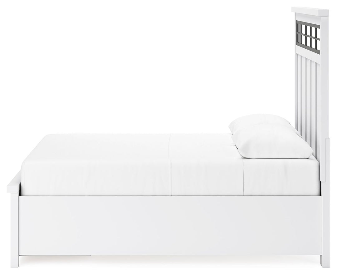 Ashbryn - Queen Panel Storage Bed - White / Natural by Ashley Furniture product image