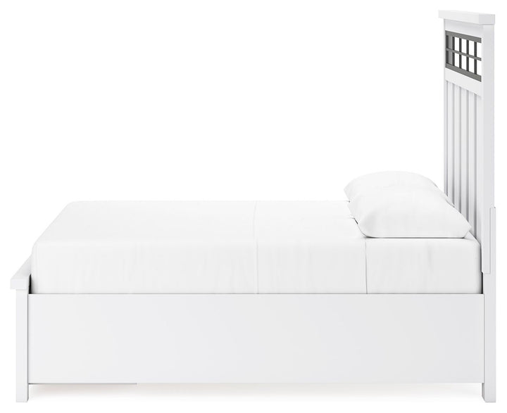 Ashbryn - Queen Panel Storage Bed - White / Natural by Ashley Furniture product image