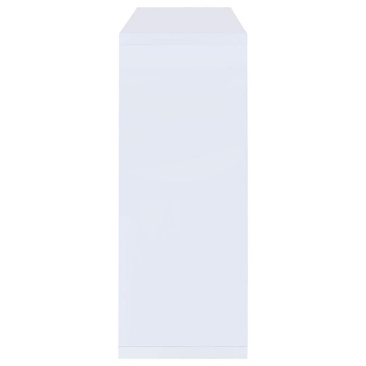 Prescott - Rectangular Home Bar Table - White High Gloss