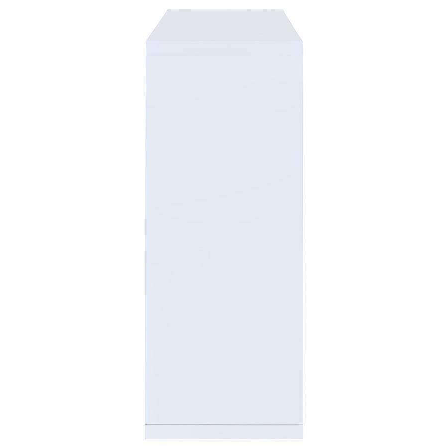 Prescott - Rectangular Home Bar Table - White High Gloss