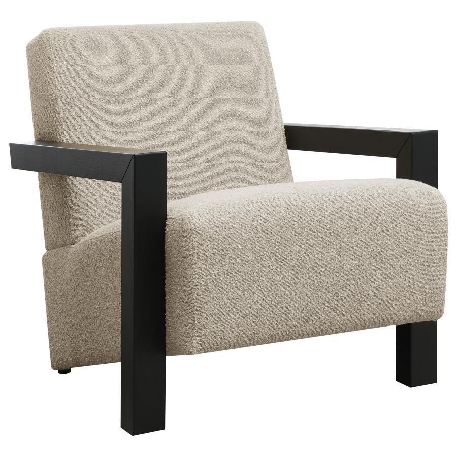 Coaster Furniture Fitzroy - Boucle Upholstered Accent Arm Chair - Latte
