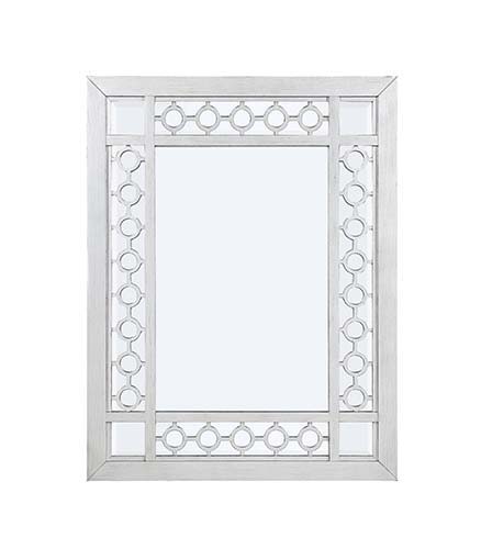 ACME Furniture Varian Mirror Mirrored & Antique Platinum