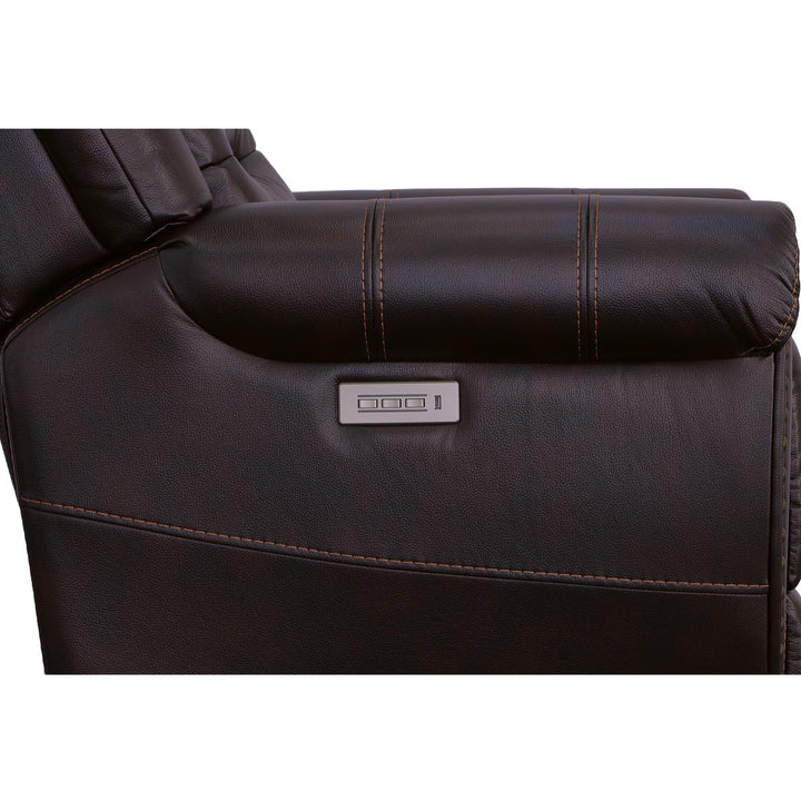 Oscar Fabric Power Recliner with Power Headrest in Molasses