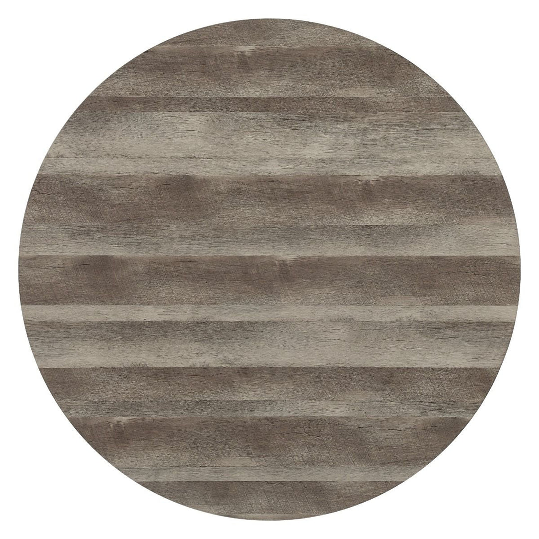 Zudora - Round Dining Table - Antique Oak & Black