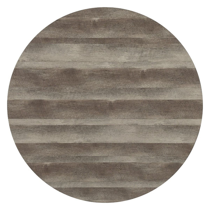 Zudora - Round Dining Table - Antique Oak & Black