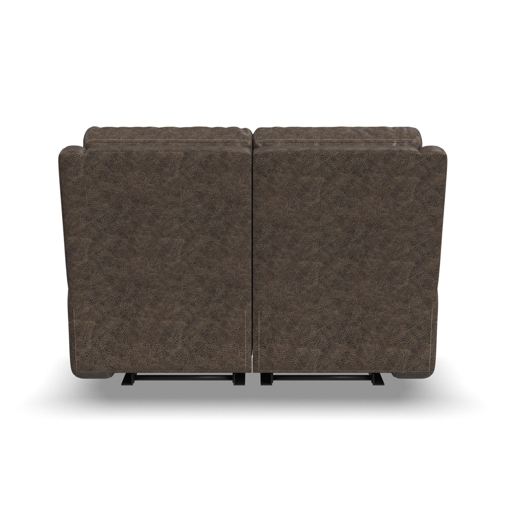 Score Leather Power Reclining Loveseat with Power Headrests & Lumbar