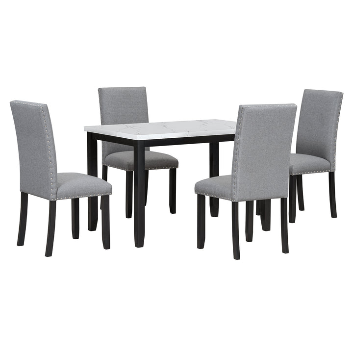 5-piece-modern-marble-dining-table-set-with-upholstered-chairs-white-light-gray-black
