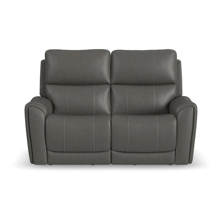 Carter Fabric Power Reclining Loveseat with Power Headrests &amp; Lumbar in Smoke