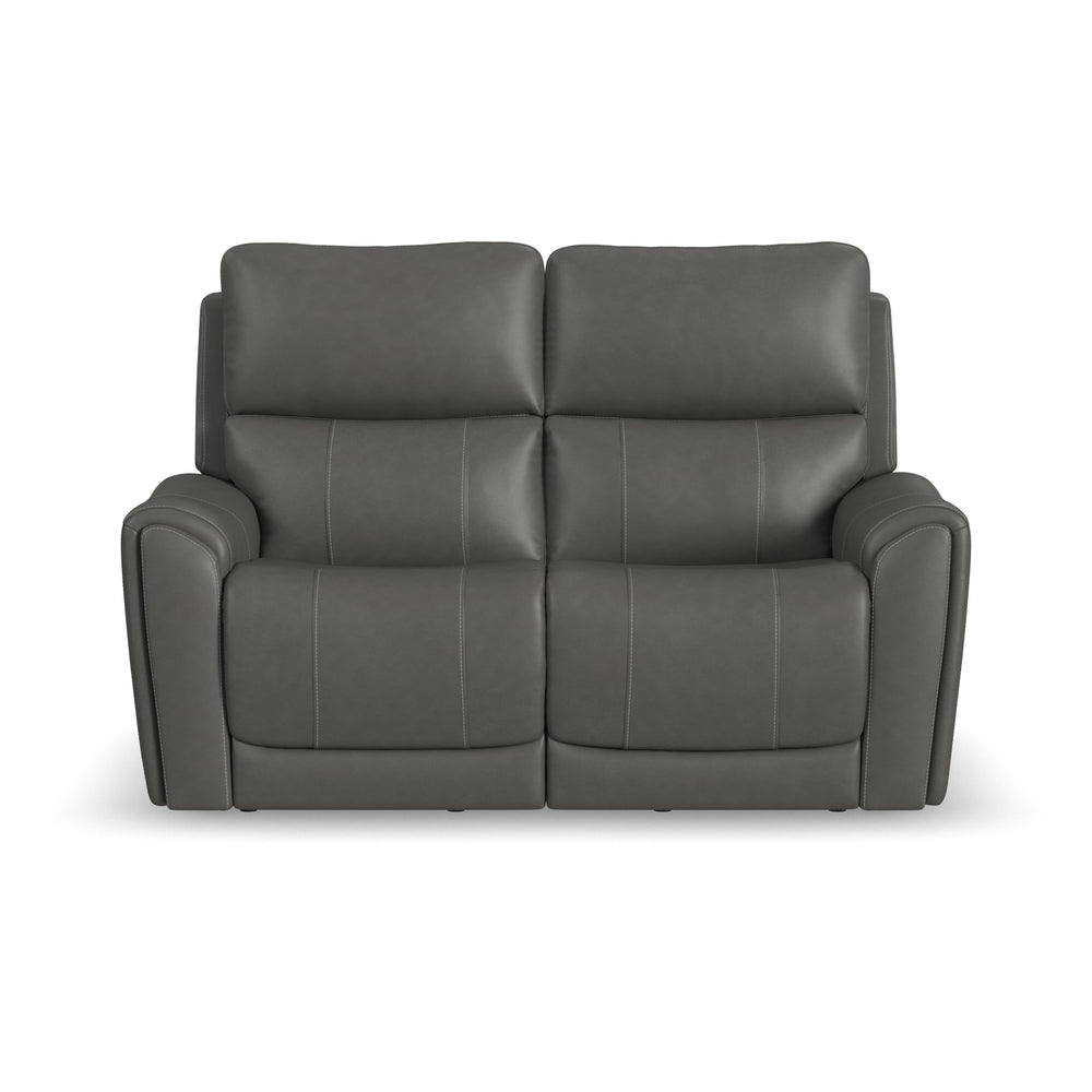 Carter Fabric Power Reclining Loveseat with Power Headrests & Lumbar in Smoke