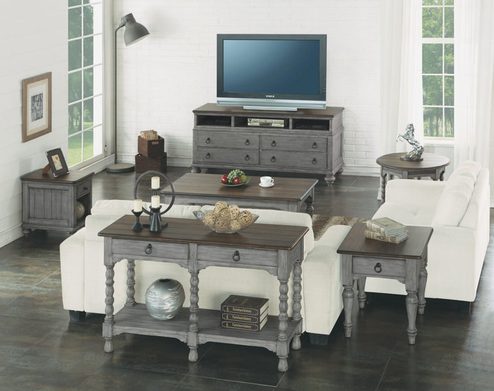 Plymouth  Sofa Table With Drawers  Gray