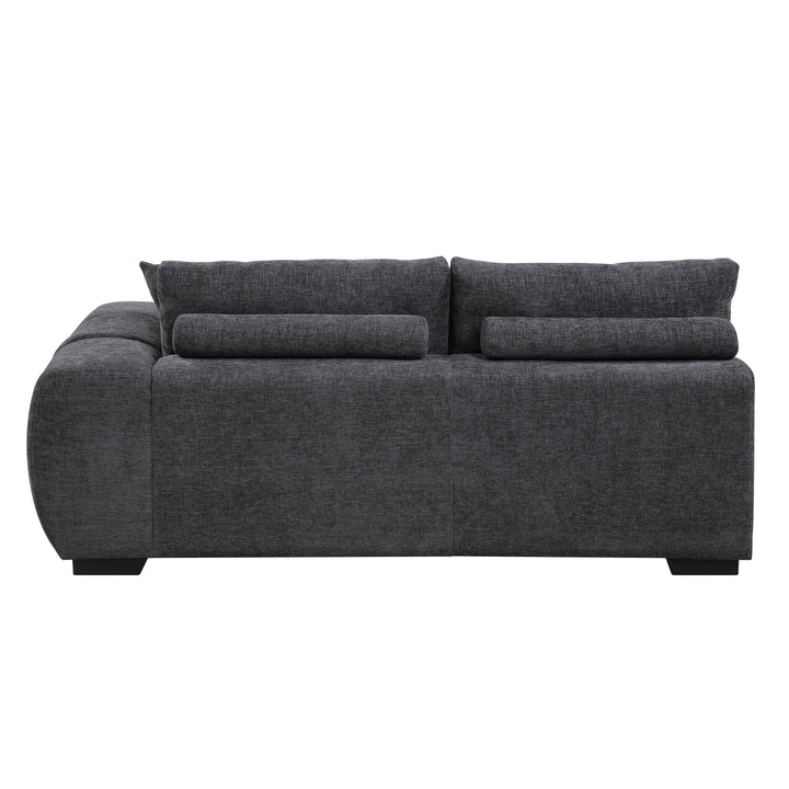 Chosen - Sectional Sofa With Toss Pillows With 2 Chaises With Ottoman - Gray