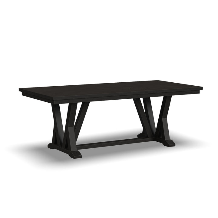 Lattice Rectangular Dining Table Dark Brown