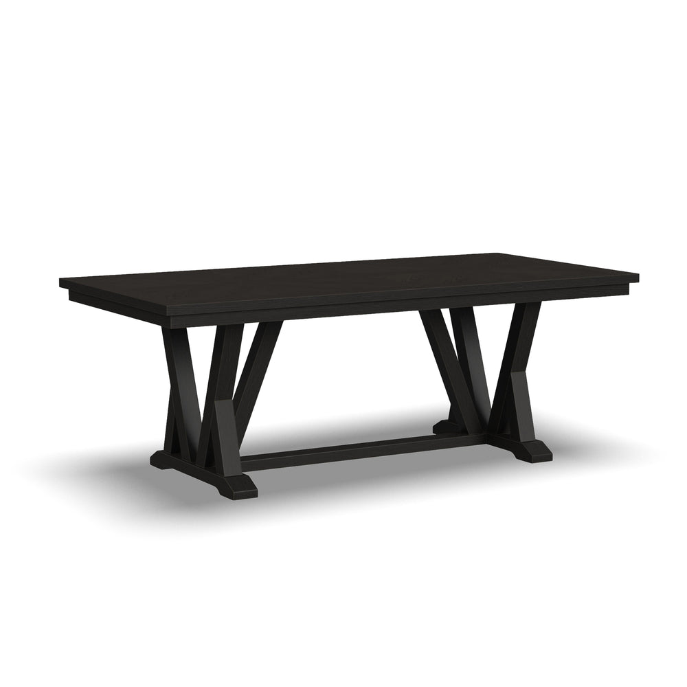 Lattice Rectangular Dining Table Dark Brown