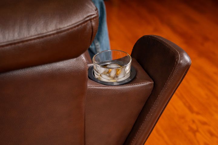 Plush Gliding Recliner Tavern Brown