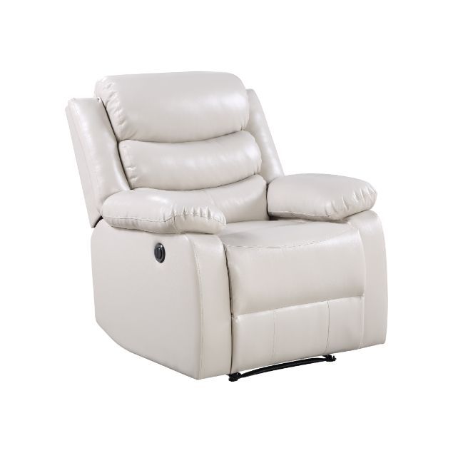 Eilbra - Power Motion Recliner - Beige Synthetic Leather