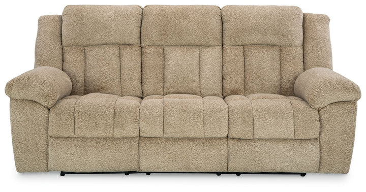 Tip-off - Power Reclining Sofa With Adj Headrest - Wheat