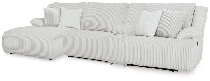 Top Tier - 4-Piece Reclining Sectional With Laf Press Back Chaise - Alloy by Ashley Furniture product image