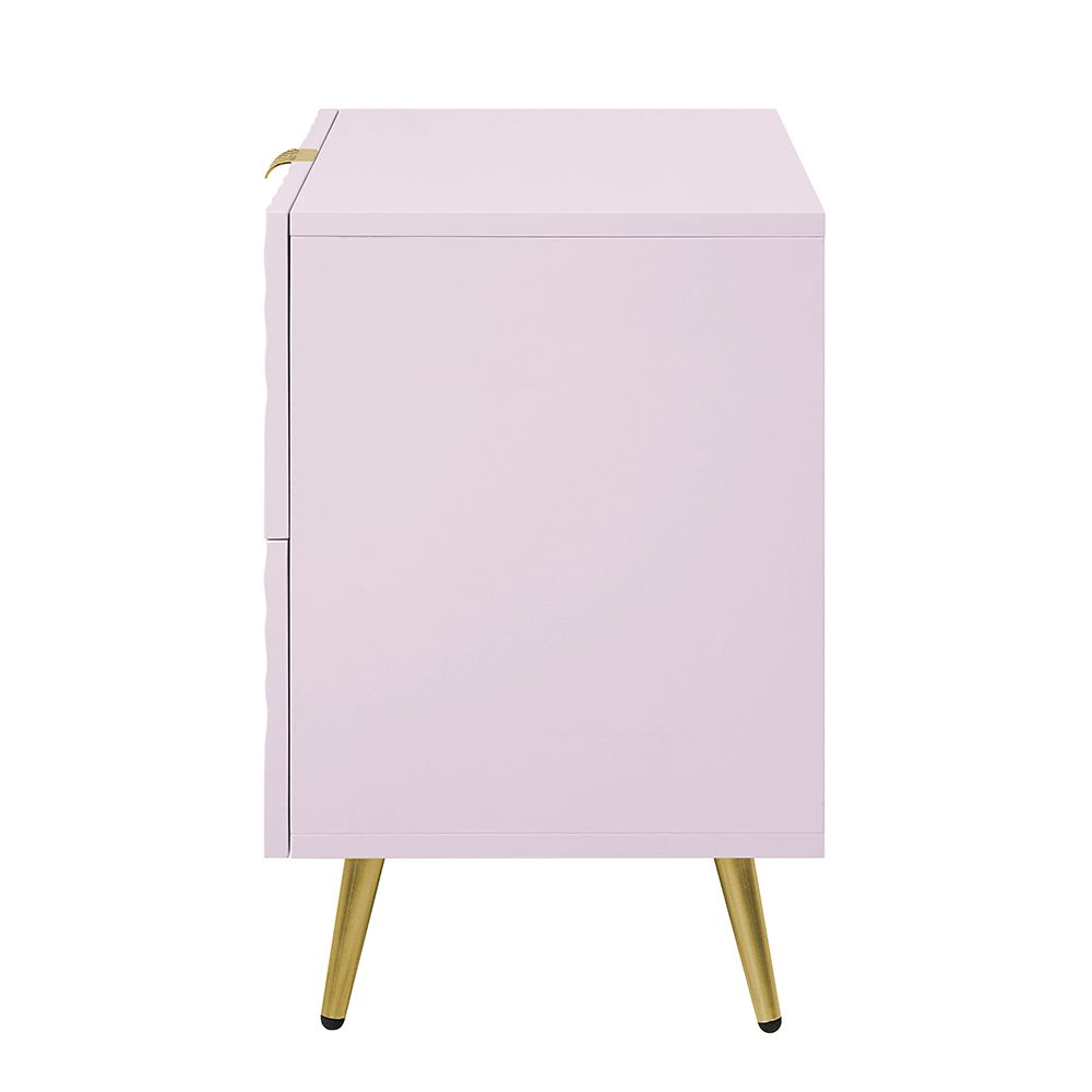 Gaines - Nightstand - Pink High Gloss