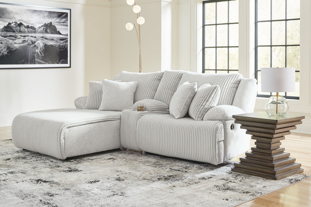 Top Tier - 3-Piece Reclining Sectional Sofa With Laf Chaise - Alloy by Ashley Furniture product image