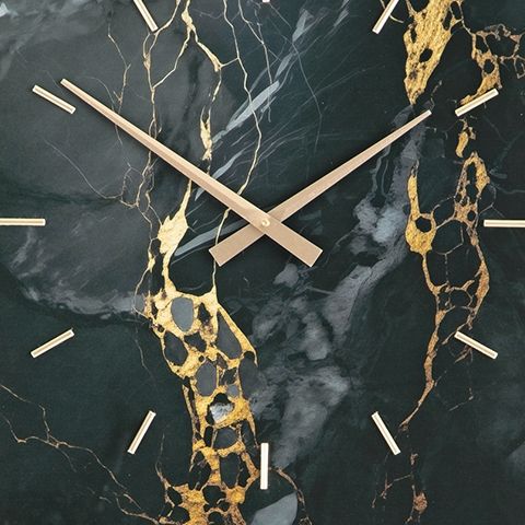 Teague - Wall Clock - Black / Gold Finish by Ashley Furniture product image